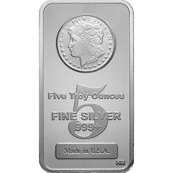5 OZ SILVER BAR MORGAN - Image 3