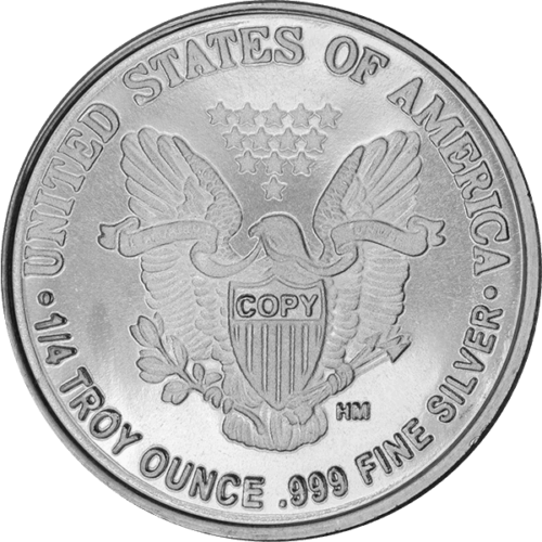 1/4 OZ SILVER ROUND WALKING LIBERTY - Image 2