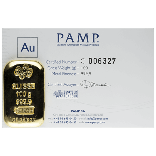 100 GRAM GOLD PAMP BAR - Image 2