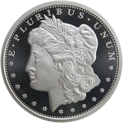 2 OZ SILVER ROUND MORGAN GOLDEN STATE MINT