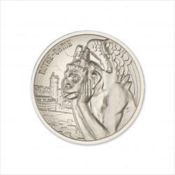 2 OZ SILVER ROUND GARGOYLE TYPE II INTAGLIO MINT