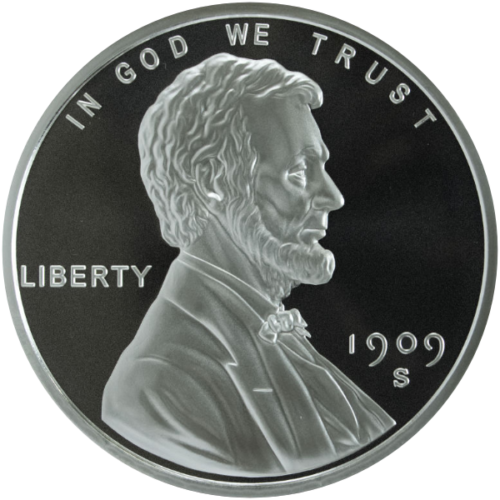 5 OZ SILVER ROUND LINCOLN WHEAT CENT DESIGN GOLDEN STATE MINT - Image 3