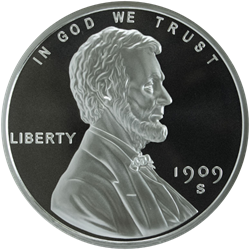 5 OZ SILVER ROUND LINCOLN WHEAT CENT DESIGN GOLDEN STATE MINT