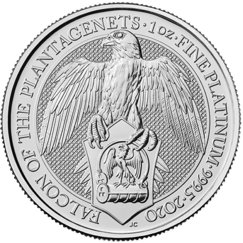 2020 1 OZ PLATINUM QUEENS BEAST FALCON - Image 3