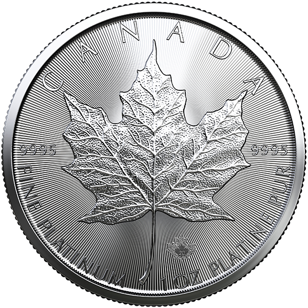 2020 1 OZ CANADIAN PLATINUM MAPLE LEAF - Image 3