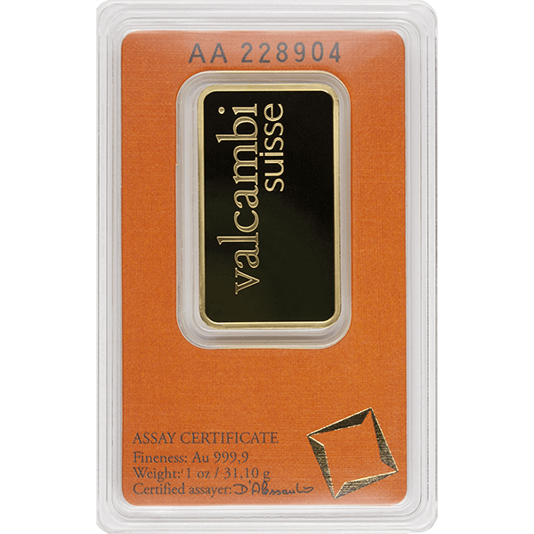 1 OZ GOLD BAR VALCAMBI - Image 2