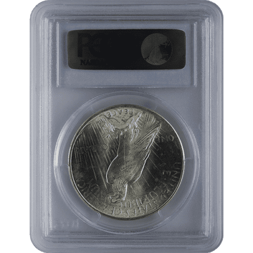 1921-1935 AMERICAN SILVER PEACE DOLLAR PCGS63 - Image 2