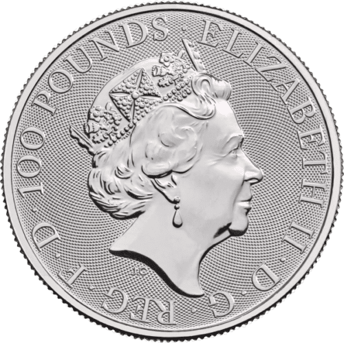 2020 1 OZ PLATINUM QUEENS BEAST YALE OF BEAUFORT - Image 2