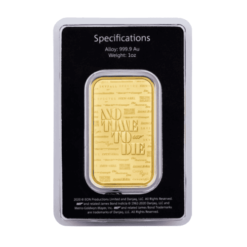 1 OZ GOLD BAR JAMES BOND - Image 3