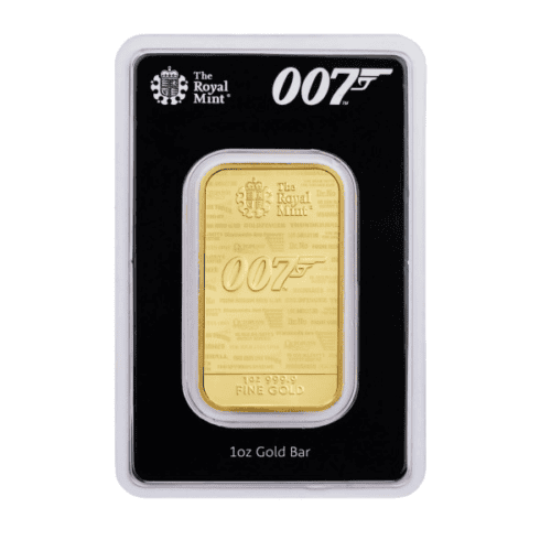 1 OZ GOLD BAR JAMES BOND - Image 2