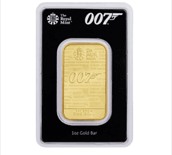 1 OZ GOLD BAR JAMES BOND