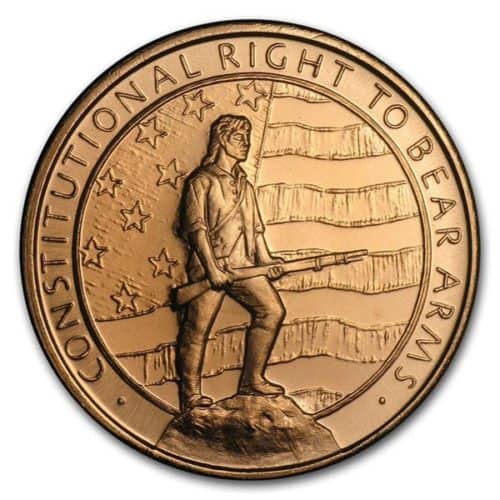 1 OZ COPPER ROUND SECOND AMENDMENT - LOT OF 100 - Image 2