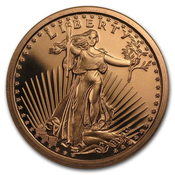 1 OZ COPPER ROUND SAINT PROOF - Image 2