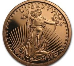 1 OZ COPPER ROUND SAINT PROOF