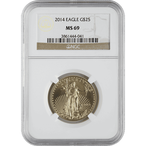 2014 1/2 OZ AMERICAN GOLD EAGLE NGC MS69 - Image 3
