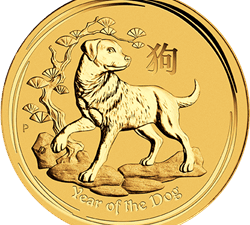 2018 2 OZ PERTH GOLD DOG
