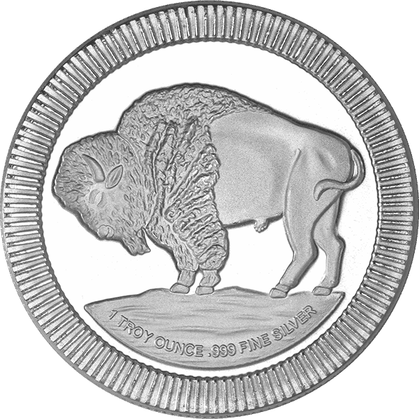 1 OZ SILVER ROUND BUFFALO STACKABLE - Image 2