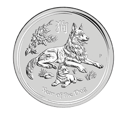 2018 1/2 OZ PERTH SILVER DOG