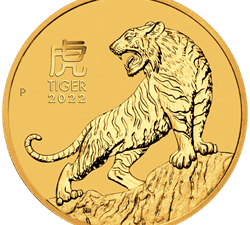 2022 1 OZ PERTH MINT GOLD TIGER