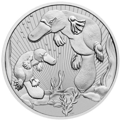 2021 2 OZ PIEDFORT AUSTRALIAN SILVER PLATYPUS MOTHER AND BABY - Image 3
