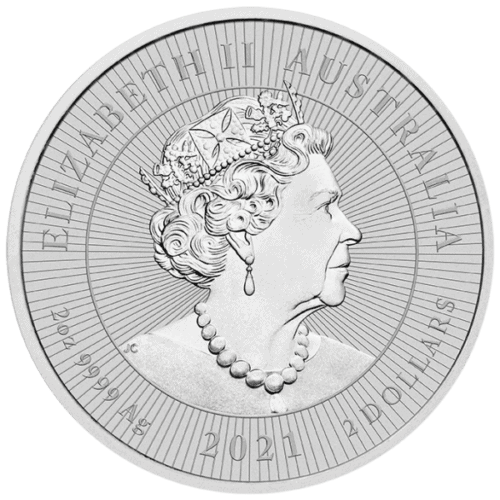 2021 2 OZ PIEDFORT AUSTRALIAN SILVER PLATYPUS MOTHER AND BABY - Image 2