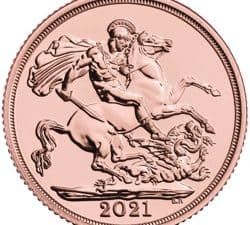 2021 ENGLISH GOLD SOVEREIGN QUEEN ELIZABETH II
