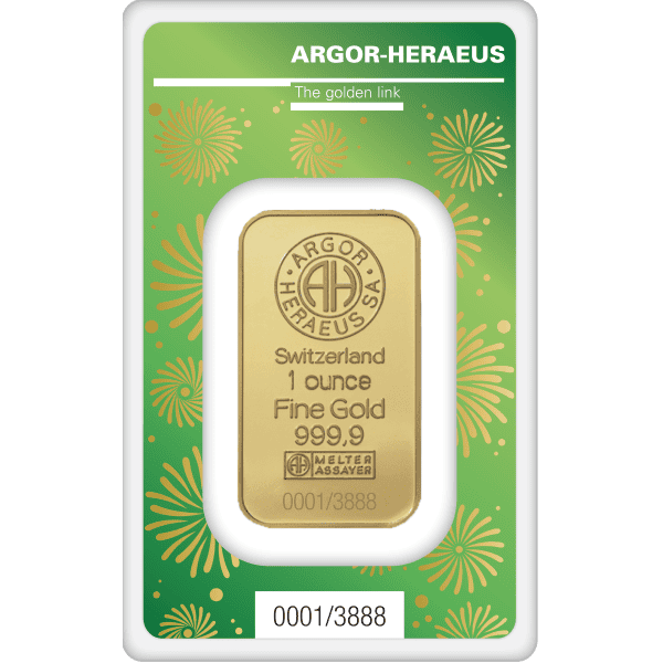 1 OZ GOLD BAR ARGOR-HERAEUS LUNAR YEAR OF THE TIGER - Image 2