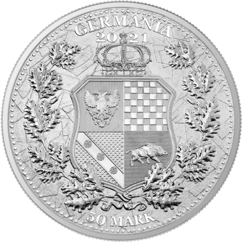 2021 10 OZ SILVER ALLEGORIES GERMANIA AND AUSTRIA - Image 2