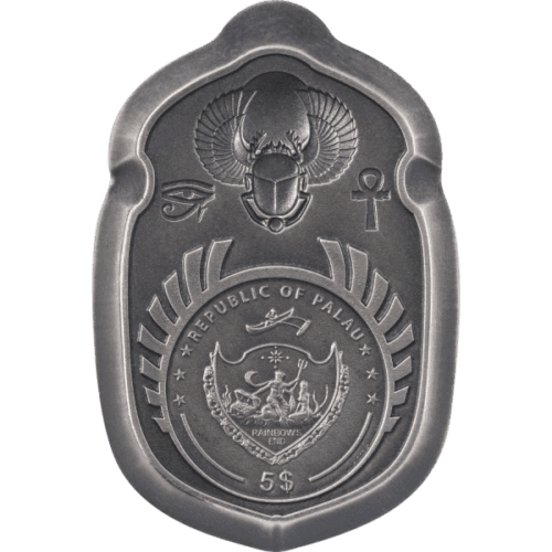 2021 1 OZ SILVER PALAU SCARAB KING TUT - Image 2