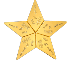 5 GRAM GOLD COMBI-BAR STAR VALCAMBI