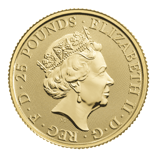 2022 1/4 OZ GOLD TUDOR BEASTS LION OF ENGLAND - Image 2
