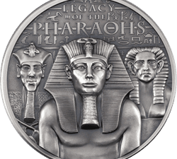 2022 3 OZ SILVER COOK ISLANDS LEGACY OF THE PHARAOHS ANTIQUE FINSIH