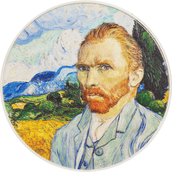2022 2 OZ SILVER MASTERS OF ART VINCENT VAN GOGH ULTRA HIGH RELIEF - Image 3