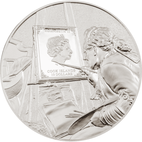 2022 2 OZ SILVER MASTERS OF ART VINCENT VAN GOGH ULTRA HIGH RELIEF - Image 2