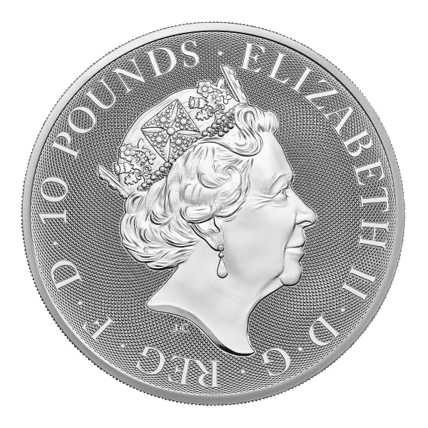 2022 10 OZ SILVER TUDOR BEASTS LION OF ENGLAND - Image 2