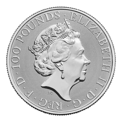 2022 1 OZ PLATINUM TUDOR BEASTS LION OF ENGLAND - Image 2