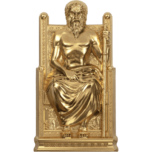 2022 3 OZ SILVER ZEUS FATHER OF THE GODS GILDED - Image 3