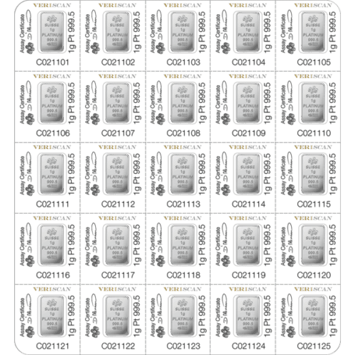 25 GRAM PLATINUM PAMP FORTUNA MULTIGRAM - Image 2