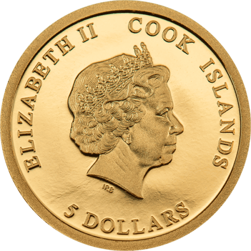 2022 1/2 GRAM GOLD COOK ISLANDS IN MEMORIAM QUEEN ELIZABETH - Image 2