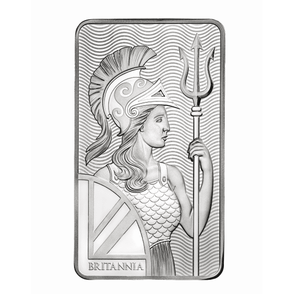 10 OZ SILVER BAR ROYAL MINT BRITANNIA - Image 3