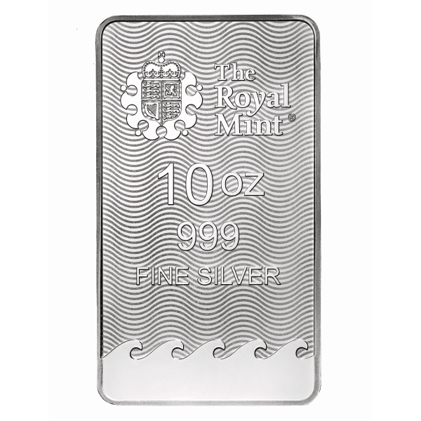 10 OZ SILVER BAR ROYAL MINT BRITANNIA - Image 2