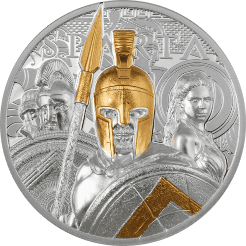 2023 3 OZ SILVER COOK ISLANDS SPARTA - Image 3