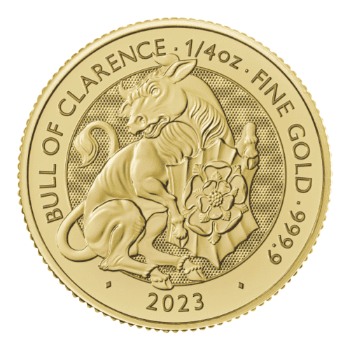 2023 1/4 OZ GOLD TUDOR BEASTS BULL OF CLARENCE - Image 3
