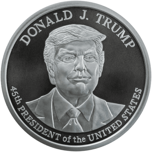 5 OZ SILVER ROUND DONALD J TRUMP - Image 3