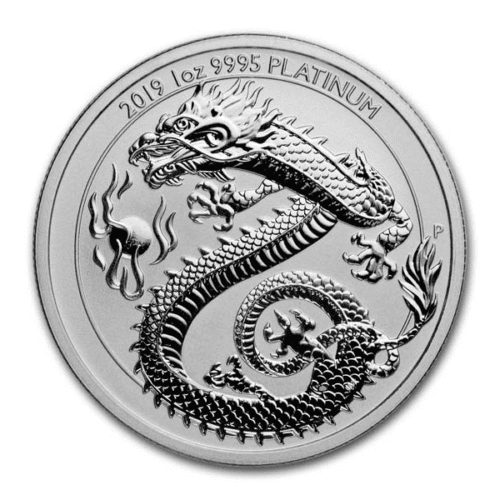 2019 1 OZ PERTH MINT PLATINUM DRAGON - Image 3