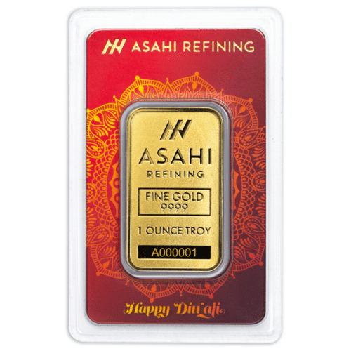 1 OZ GOLD BAR DIWALI ASAHI MINT - Image 3