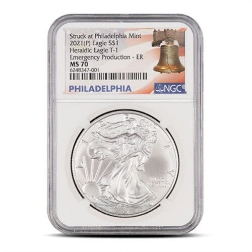 2021 1 OZ  SILVER EAGLE TYPE 1 PHILLY MINT NGC 70 EARLY RELEASE - Image 2
