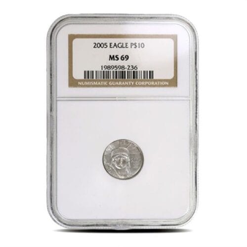 1/10 OZ AMERICAN PLAT EAGLE NGC MS69 - Image 2