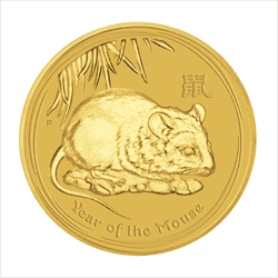 2008 1 OZ PERTH MINT GOLD MOUSE
