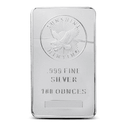 100 OZ SILVER BAR SUNSHINE